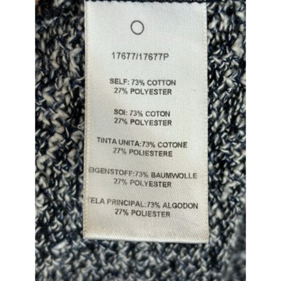 Dolan Anthropologie Charente Gray & Black Static Knit Cowl Neck Sweater Small - Picture 4 of 5